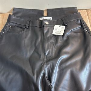 ZARA faux leather pants